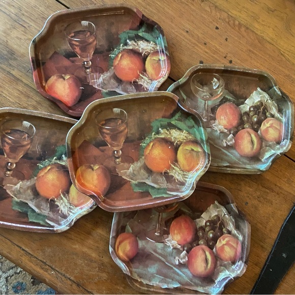 Set of 5 Vintage Elite Appetizer Trays - Picture 5 of 5